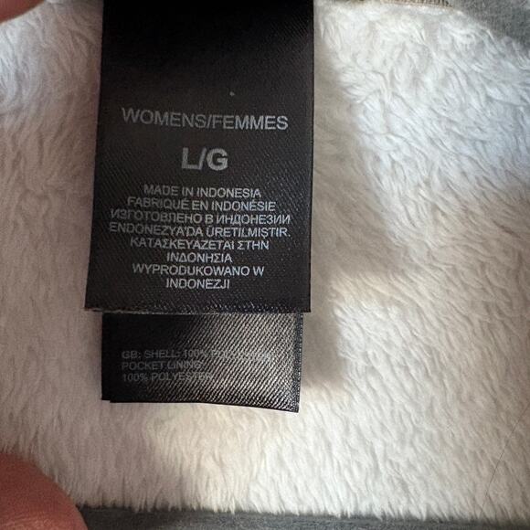 North Face SWomens Large Ositi Fuzzy Fleece Mock neck full zip Cream - Picture 6 of 7